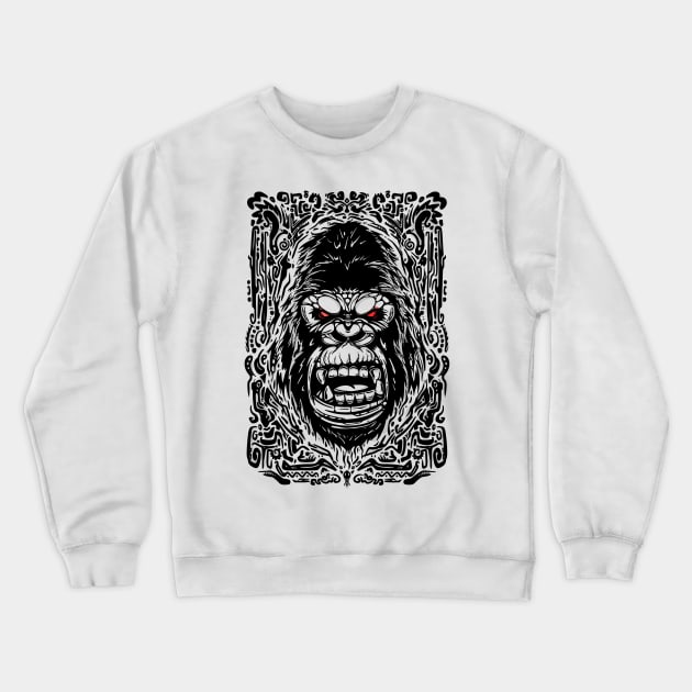 gorilla head2 Crewneck Sweatshirt by manuvila